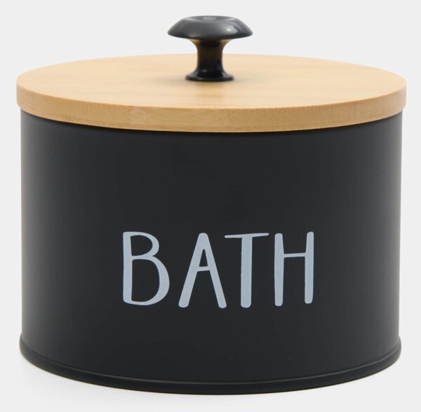 Sinsay - Úložná krabica s nápisom „Bath“ - fekete