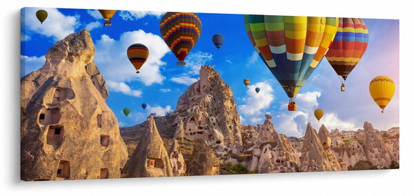 Kép - Hőlégballonok, Kappadókia, Törökország. (120x50 cm)