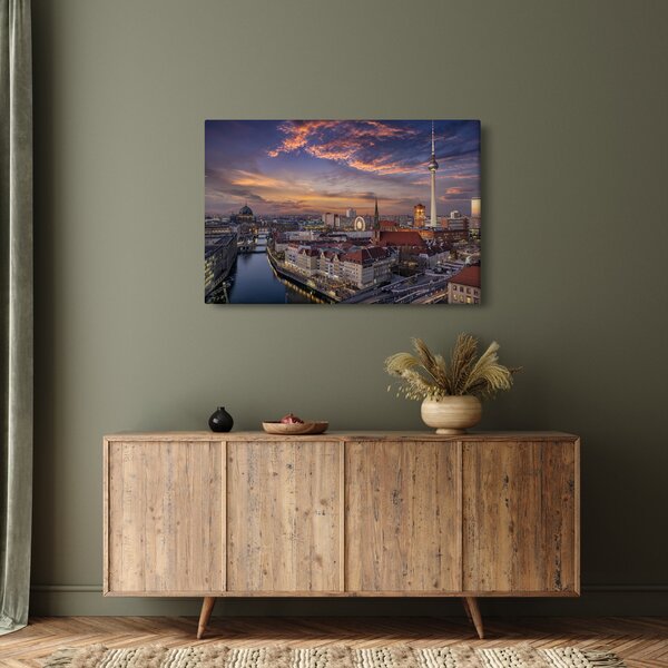 Kép - Naplemente Berlin felett (90x60 cm)