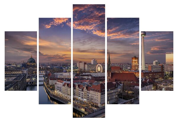 Kép - Naplemente Berlin felett (150x105 cm)
