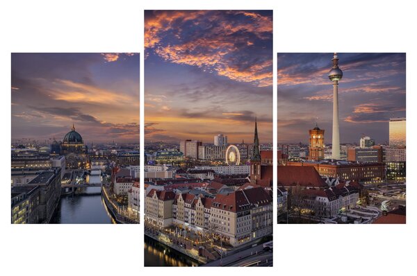 Kép - Naplemente Berlin felett (90x60 cm)