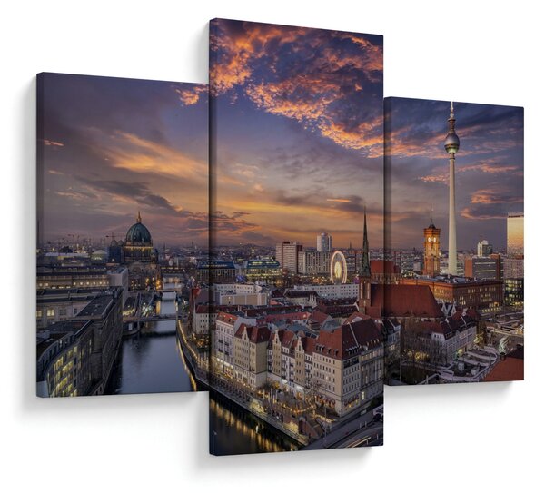 Kép - Naplemente Berlin felett (90x60 cm)