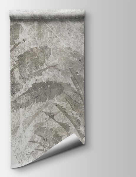 Fotótapéta Szürke és fehér háttér levelekkel, 3D fotótapéta, Népszerű fotótapéta, u73885 - Tapeko.hu