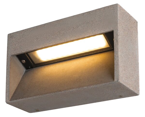 Concreto LED kültéri fali lámpa L IP65 világosszürke