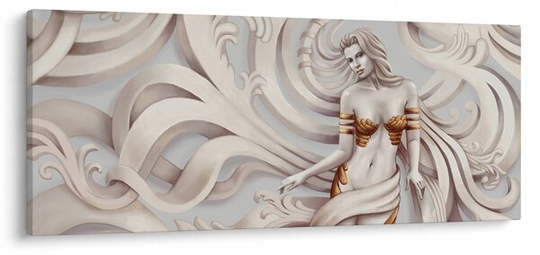 Az istennő képe virágmotívummal (120x50 cm)