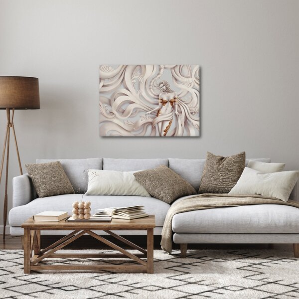 Az istennő képe virágmotívummal (70x50 cm)