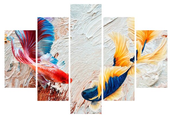 Kép - harcoló hal (150x105 cm)