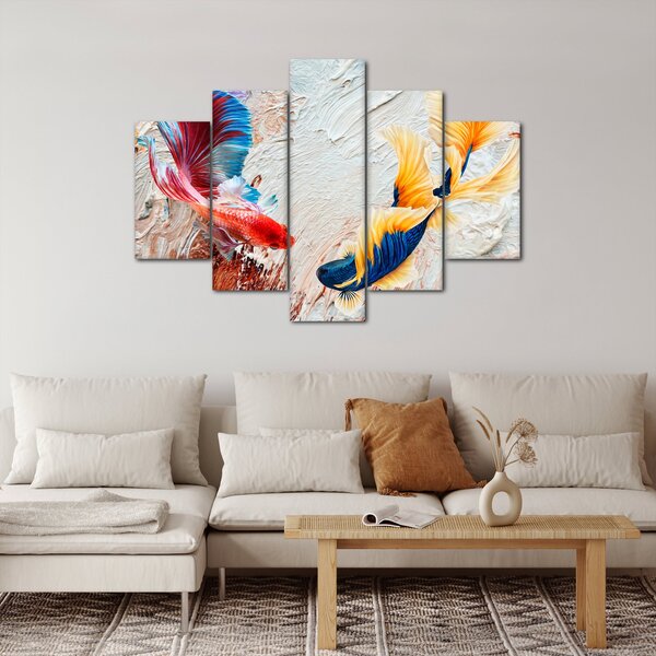 Kép - harcoló hal (150x105 cm)