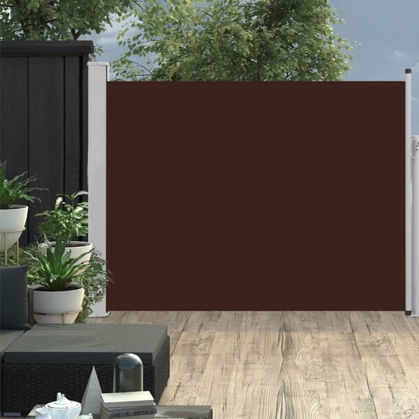 VidaXL barna behúzható oldalsó teraszi napellenző 170 x 500 cm