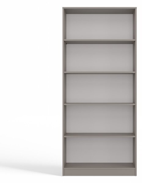 R80 polcos szekrény, könyvtartó, 80x182x30 cm, agyag színű