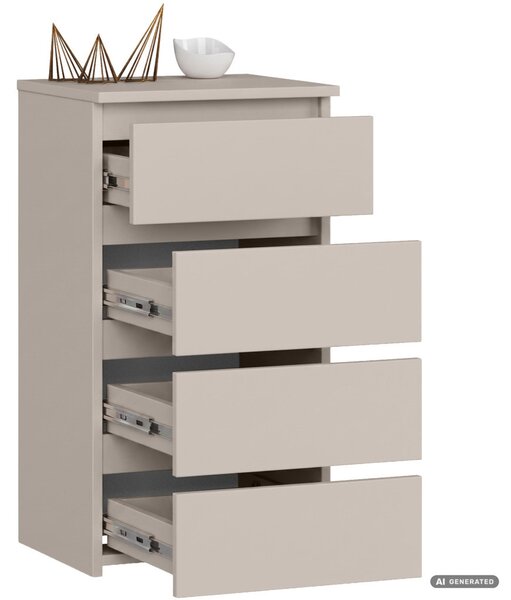 AKORD Furniture Factory CLP CL4 Komód Laminált Kaszmír 4 Fiókos
