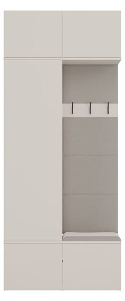 Aldabra HAGA II 1SZ1W előszobafal, 100x238x35 cm, kasmír