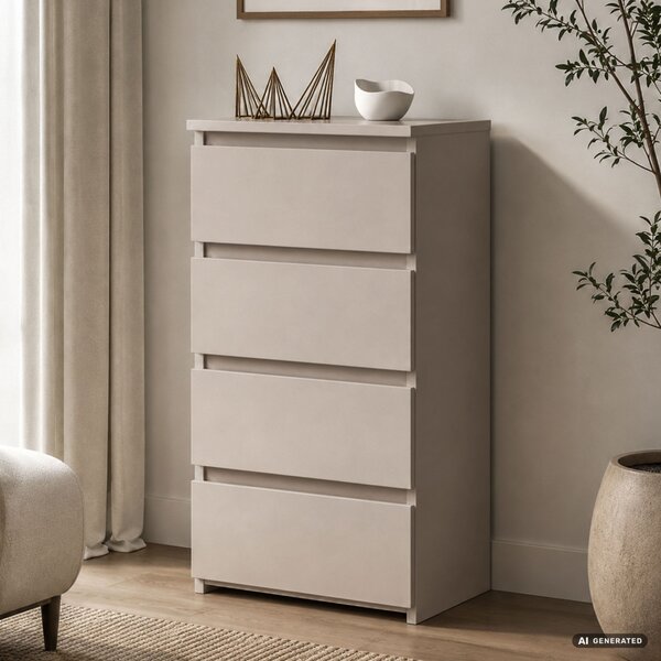 AKORD Furniture Factory CLP CL4 Komód Laminált Kaszmír 4 Fiókos