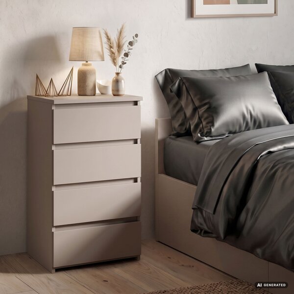 AKORD Furniture Factory CLP CL4 Komód Laminált Kaszmír 4 Fiókos