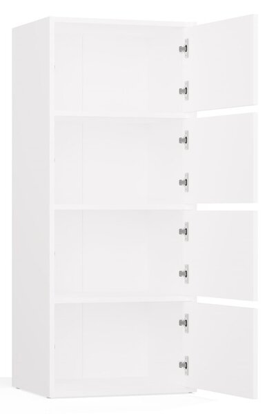 Aldabra ALMA (4 polcos) komód, 50x119x40 cm, fehér