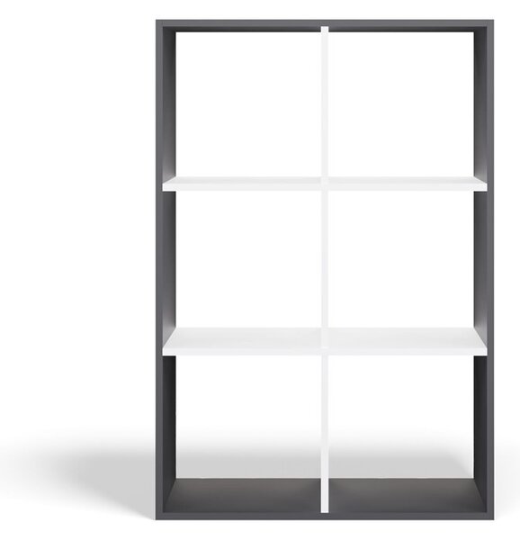 Aldabra Malax 2x3 polc, 110x75x30 cm, antracit-fehér