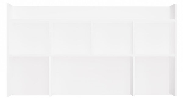 Aldabra NDST 130 fali polc, 128x70x18 cm, fehér