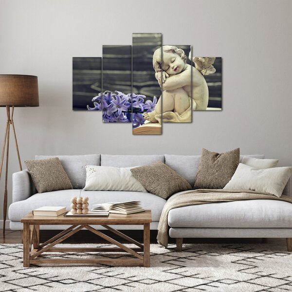 Egy angyal képe virággal (150x105 cm)