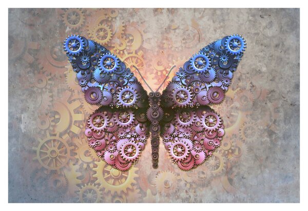 Kép - Steampunk pillangó (90x60 cm)