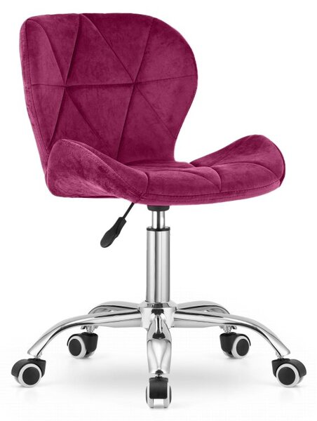 Dolgozószobai szett – összecsukható íróasztal ZARIMO 80×40 cm fehér + irodai szék AVOLA VELVET bordó