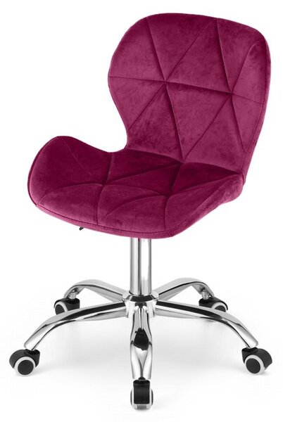 Dolgozószobai szett – összecsukható íróasztal ZARIMO 80×40 cm fehér + irodai szék AVOLA VELVET bordó