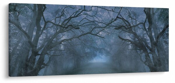 Egy erdő képe a ködben (120x50 cm)