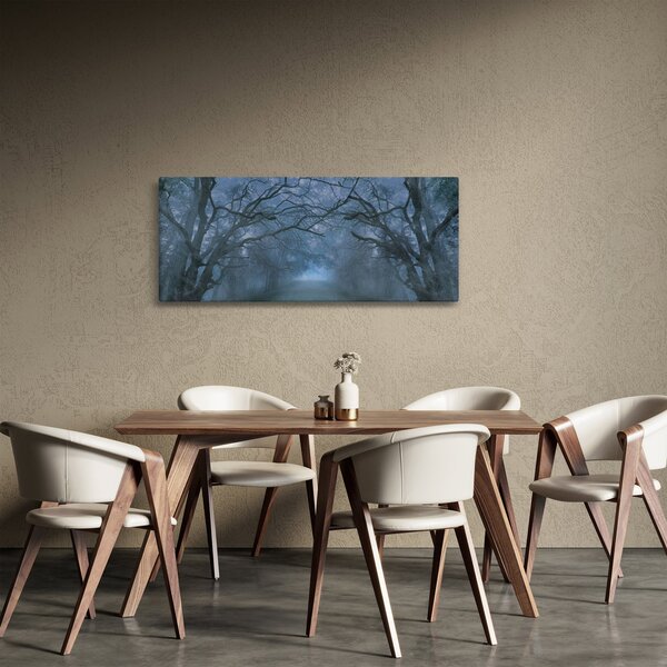 Egy erdő képe a ködben (120x50 cm)