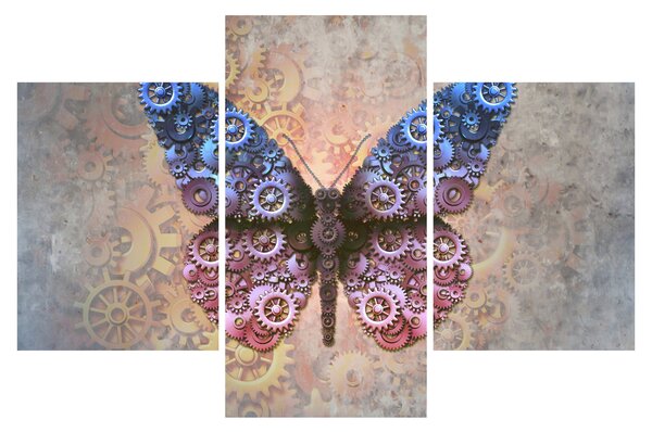 Kép - Steampunk pillangó (90x60 cm)