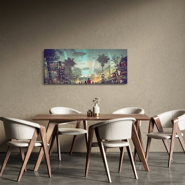 Kép - egy város a jövőben (120x50 cm)