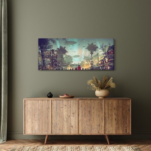 Kép - egy város a jövőben (120x50 cm)