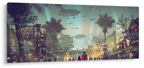Kép - egy város a jövőben (120x50 cm)
