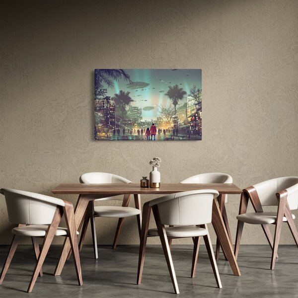Kép - egy város a jövőben (90x60 cm)