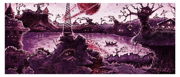 Kép - Elvarázsolt falu (120x50 cm)