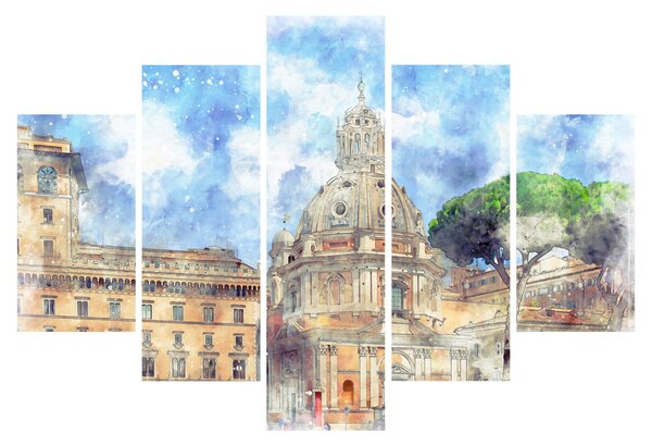 Kép - Santa Maria di Loreto temploma, Róma, Olaszország (150x105 cm)