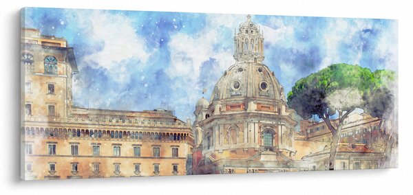 Kép - Santa Maria di Loreto temploma, Róma, Olaszország (120x50 cm)