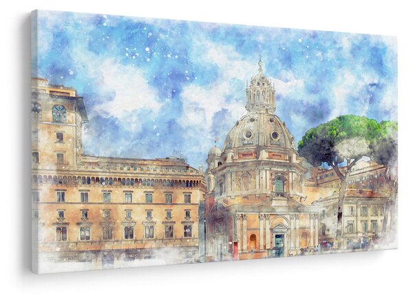 Kép - Santa Maria di Loreto temploma, Róma, Olaszország (90x60 cm)