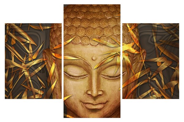 Kép - arany Buddha (90x60 cm)