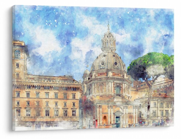 Kép - Santa Maria di Loreto temploma, Róma, Olaszország (70x50 cm)