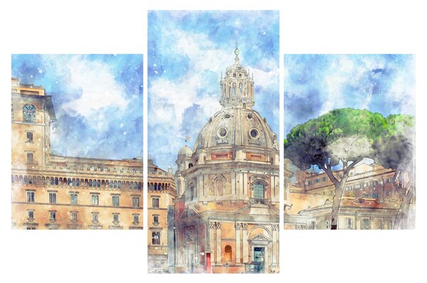 Kép - Santa Maria di Loreto temploma, Róma, Olaszország (90x60 cm)