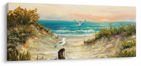 Kép - homokos tengerpart (120x50 cm)