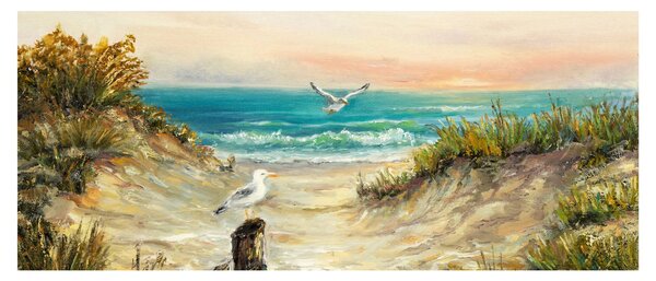 Kép - homokos tengerpart (120x50 cm)