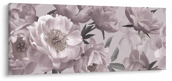 Kép - Vintage bazsarózsa virágok (120x50 cm)