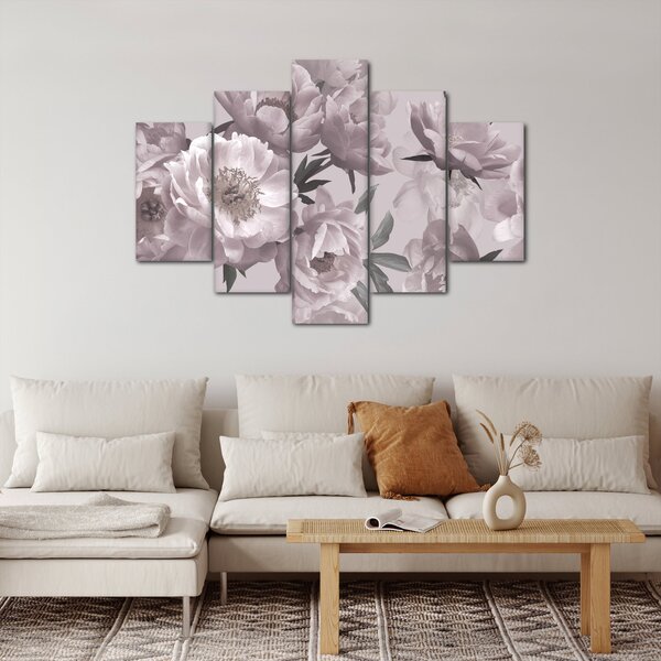 Kép - Vintage bazsarózsa virágok (150x105 cm)