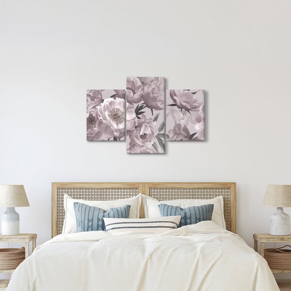 Kép - Vintage bazsarózsa virágok (90x60 cm)