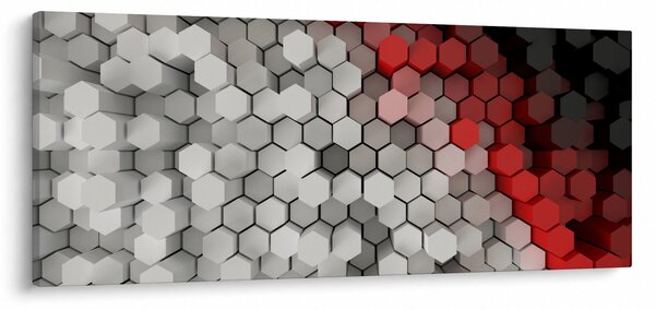 Kép - 3D hatszögek (120x50 cm)