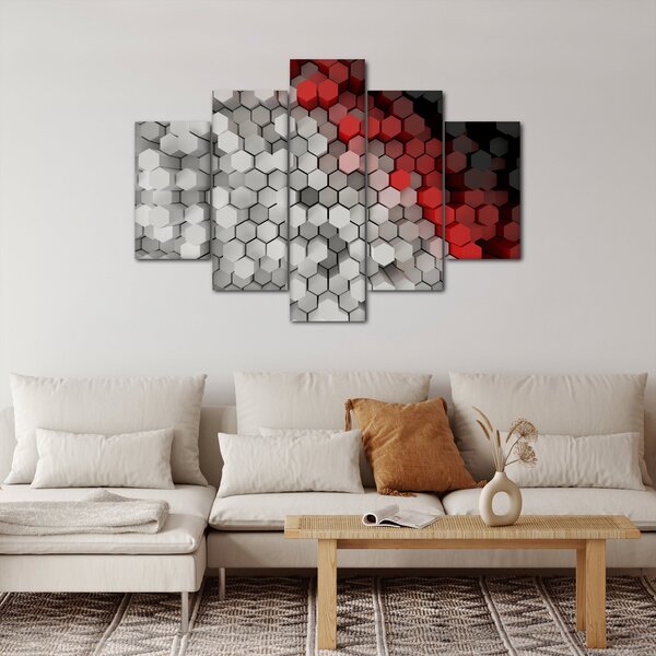 Kép - 3D hatszögek (150x105 cm)