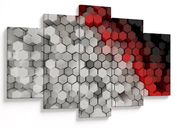 Kép - 3D hatszögek (150x105 cm)