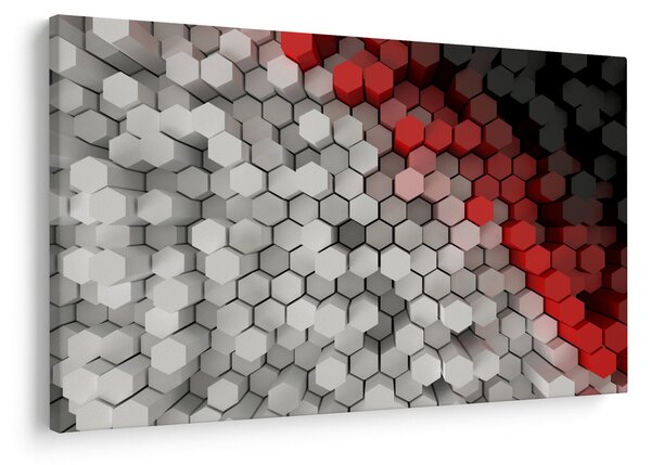 Kép - 3D hatszögek (90x60 cm)