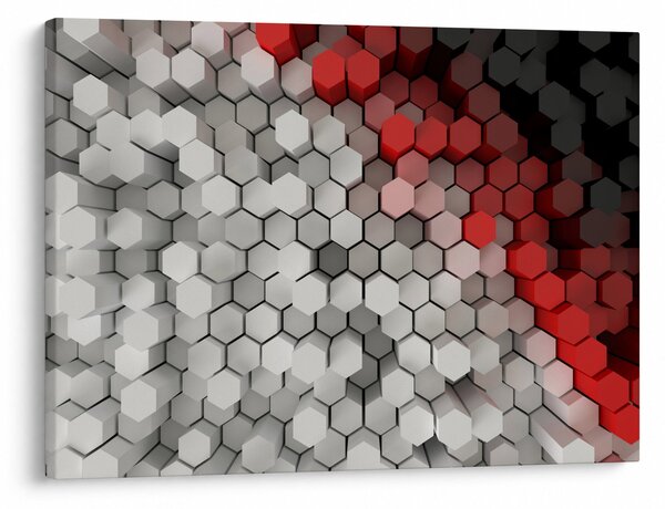 Kép - 3D hatszögek (70x50 cm)