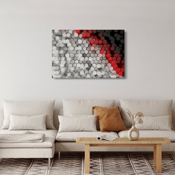 Kép - 3D hatszögek (90x60 cm)
